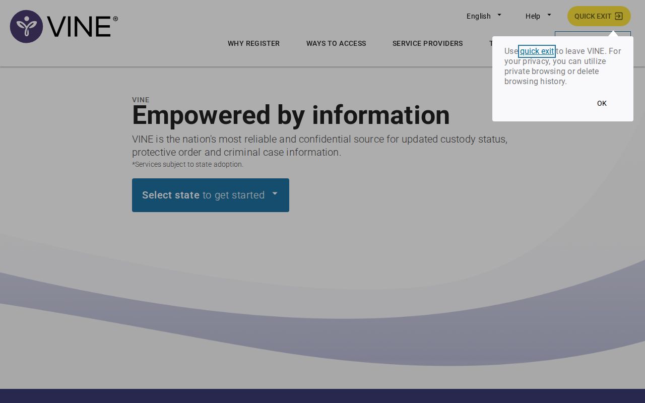 VINELink custody notifications for Arenac County arrest and jail checks