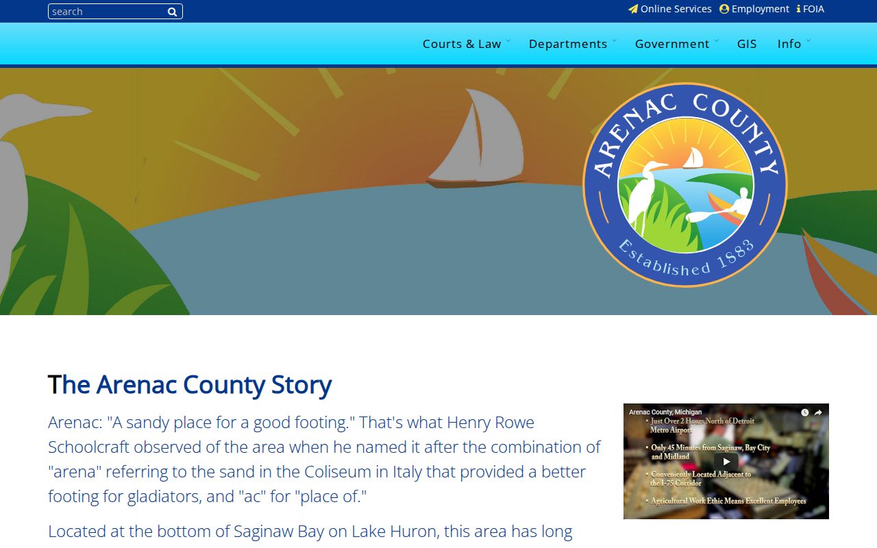 Arenac County criminal records government homepage