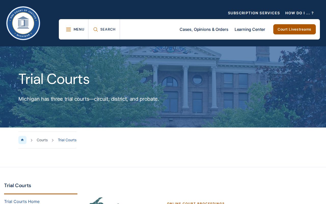 Arenac County criminal court records in the Michigan trial-court directory