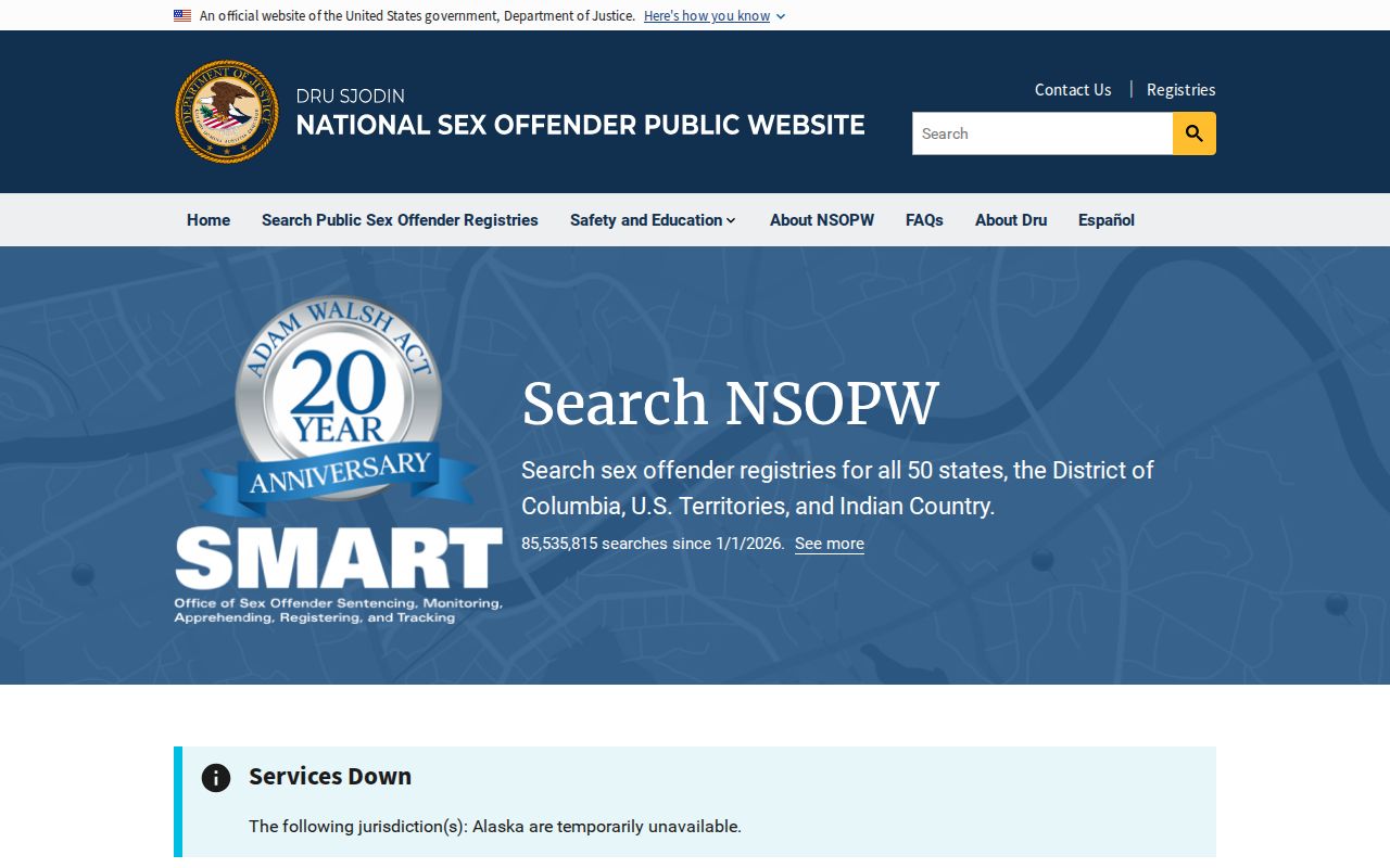 Arenac County sex offender check using the national NSOPW search