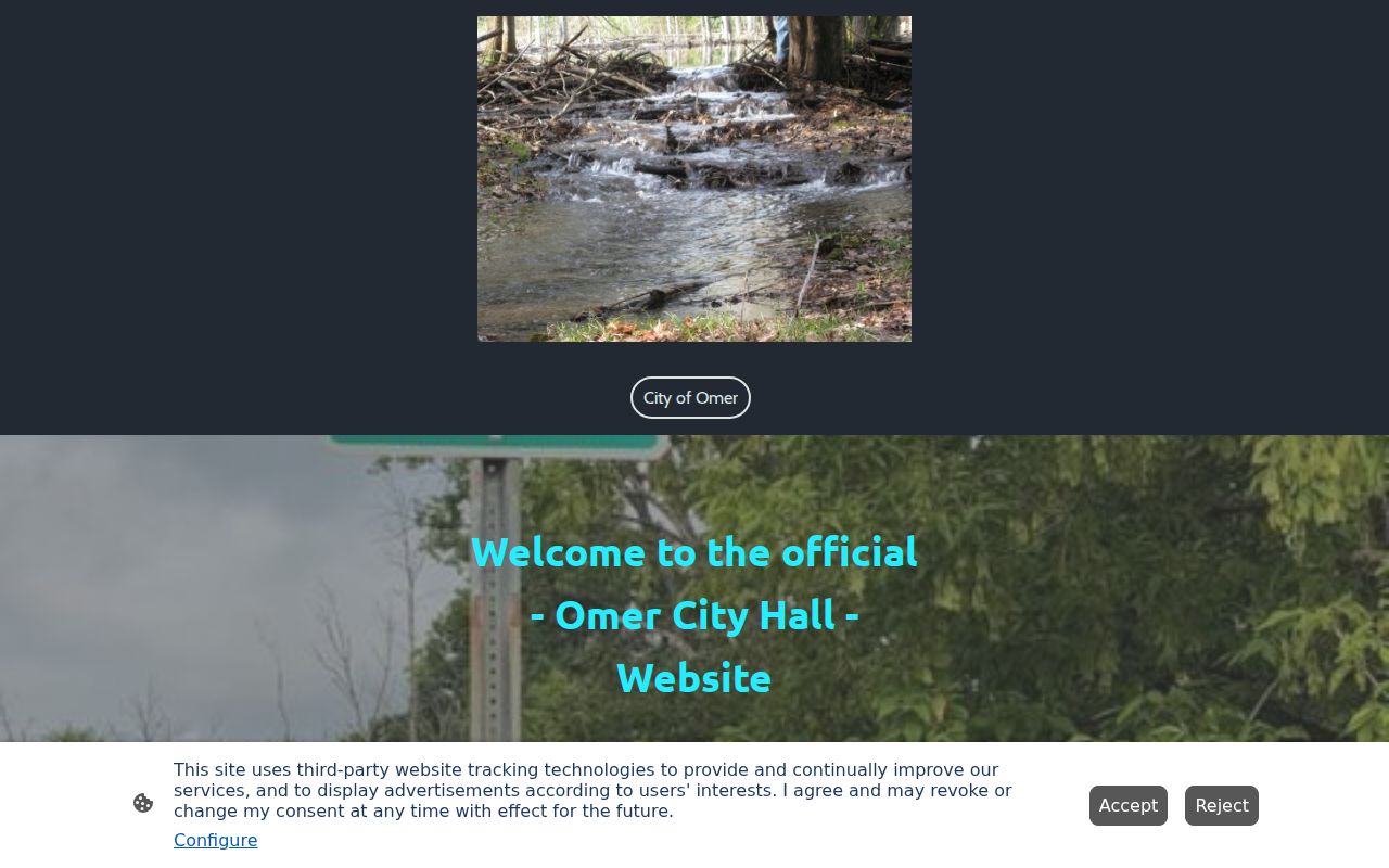 Official City of Omer homepage used to identify the municipal contact channel